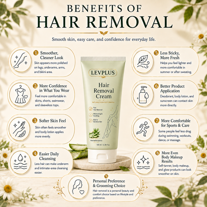 LEVPLUS Hair Removal Cream for All Women & Men