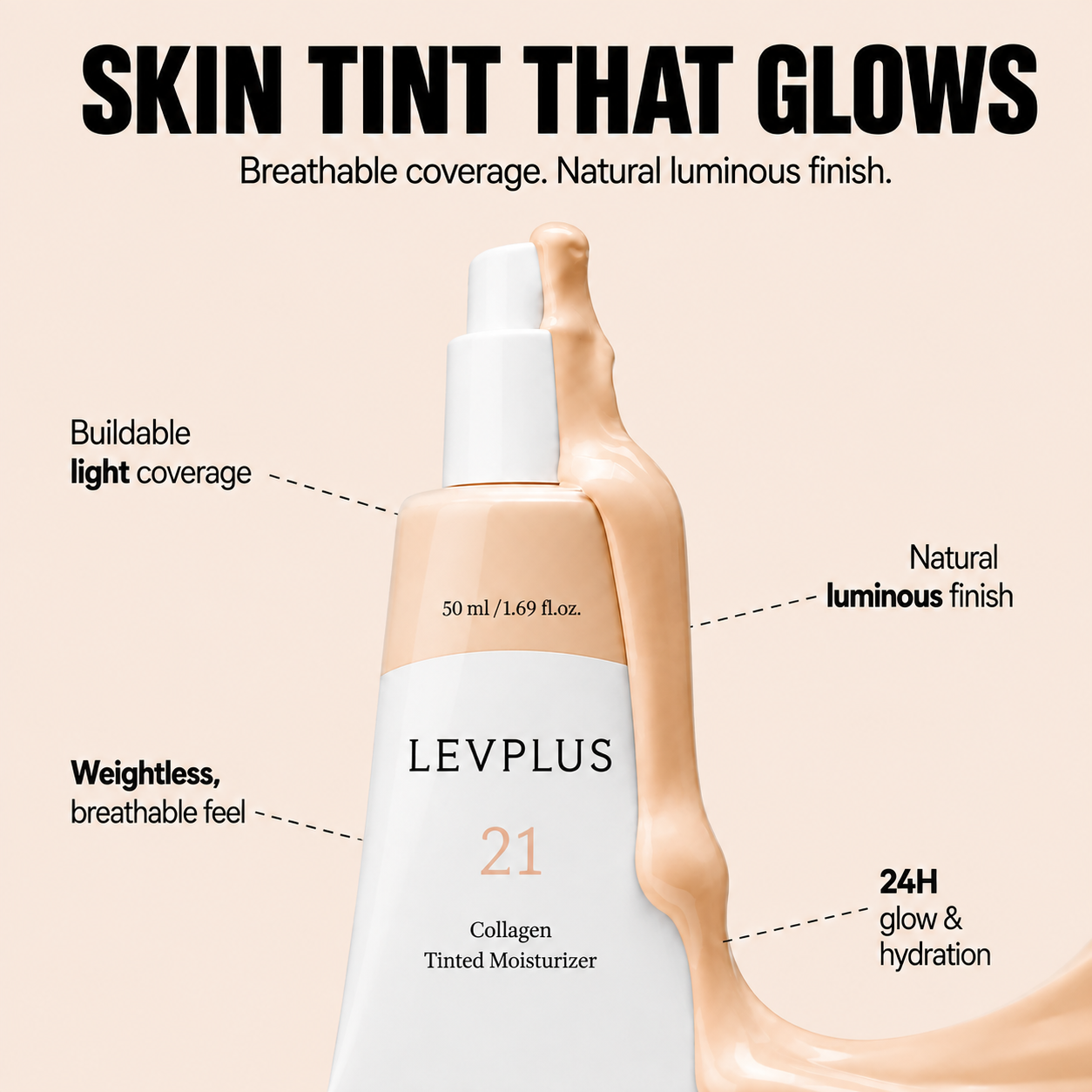 🔥Last Day 49% OFF-levplus Collagen Tinted Moisturizer